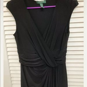 Ralph Lauren black v neck dress size 8